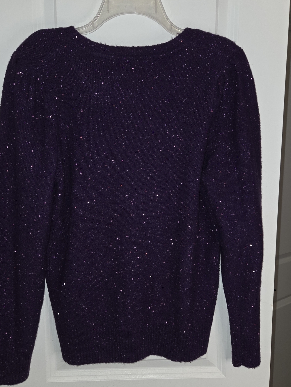 Purple Sparkly Liz Claiborne Sweater - Picture 9 of 12